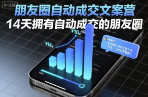 朋友圈自动成交文案营,14天拥有自动成交的朋友圈-21资源库