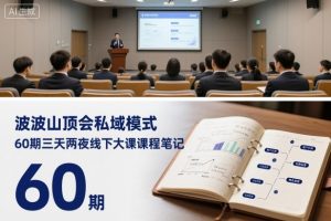 波波山顶会私域模式60期三天两夜线下大课课程笔记(文档)-21资源库