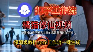 Coze扣子工作流一键生成橘猫修仙视频,保姆级搭建教程-21资源库
