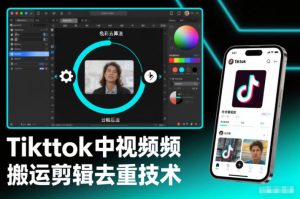 Tiktok中视频纯搬运剪辑去重技术，外来技术，自行测试-21资源库