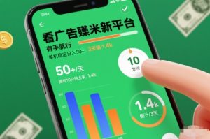 看广告賺米新平台,有手就行,单机稳定日入50+,操作10分钟上手,3天搞了1.4k【揭秘】-21资源库