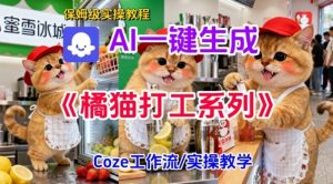 Coze扣子工作流一键生成胖橘猫打工短视频，保姆级实操搭建教学-21资源库