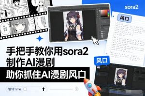 手把手教你用sora2制作AI漫剧，助你抓住AI漫剧风口-21资源库