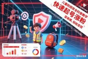 儿童防拐安全科普知识视频制作教学,快速起号涨粉,容易爆,轻松变现-21资源库