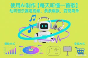 使用AI制作【每天听懂一首歌】动听音乐赛道视频,条条爆款,变现简单-21资源库