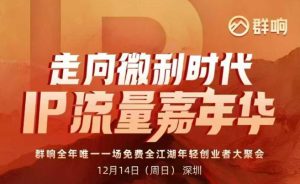2025ip嘉年华万人12月14深圳线下课，走向微利时代，IP流量嘉年华，实操性极强的商业干货课-21资源库