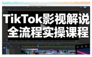 TikTok影视解说全流程实操,手把手教你打造TK爆款解说视频-21资源库
