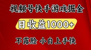视频号快手平台游戏掘金项目,日收益1k+,一台电脑在家就可以自己创业【揭秘】-21资源库