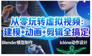 从零玩转虚拟视频：建模+动画+剪辑全搞定，轻松创作出专业级的虚拟视频内容-21资源库