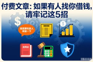 付费文章：如果有人找你借钱，请牢记这5招-21资源库