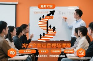 淘宝全套运营现场课程（更新12月），从基础到高阶，拆解淘宝核心玩法-21资源库