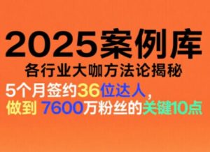 2025案例库，收录各行业大咖的方法论，各行业大咖方法论揭秘-21资源库