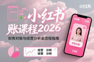 小红书对账课程2026，财务对账与经营分析全流程指南-21资源库