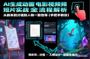AI生成动画电影视频短片实战全流程解析,从剧本到分镜到人物一致性等手把手教你-21资源库