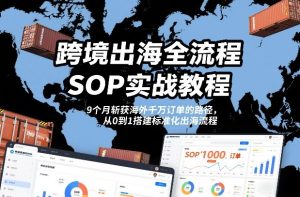 跨境出海全流程全盘托出SOP实战教程，9个月斩获海外千万订单的路径，从0到1搭建标准化出海流程-21资源库