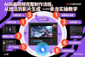 AI动画视频完整制作流程，从想法到影片生成一条龙实操教学-21资源库
