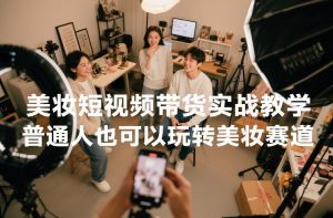 美妆短视频带货实战教学，普通人也可以玩转美妆赛道-21资源库
