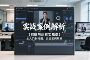 剪辑与运营实战课，从入门到精通，实战案例解析（更新2026）-21资源库