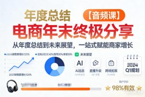 电商年未终极分享,从年度总结到未来展望,一站式赋能商家增长【音频课】-21资源库