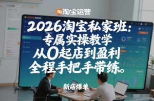 2026淘宝私家班：专属实操教学，从0起店到盈利，全程手把手带练-21资源库