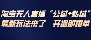 淘宝无人直播完整教程,公试+私域,最新玩法来了,开播即爆单-21资源库