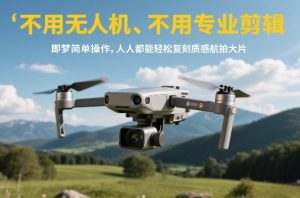 不用无人机、不用专业剪辑，即梦简单操作，人人都能轻松复刻质感航拍大片-21资源库