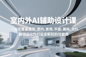 室内外AI设计课，一站式覆盖建筑、室内、景观、平面、展陈五大热门品类，解锁设计行业的全新可能-21资源库