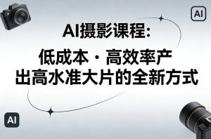 AI摄影课程，低成本高效率产出高水准大片的全新方式-21资源库