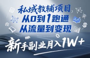 私域教辅项目，从0到1跑通，从流量到变现，新手副业月入1W+-21资源库