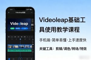Videoleap基础工具使用教学课程，手机端视频剪辑教学，简单易懂，上手速度快-21资源库