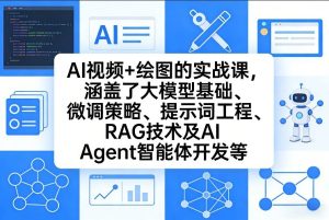 AI视频+绘图的实战课，涵盖了大模型基础、微调策略、提示词工程、RAG技术及AI Agent智能体开发等-21资源库