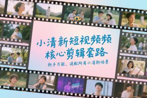 小清新短视频核心剪辑套路，新手万能，适配所有小清新场景-21资源库