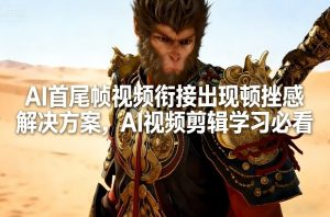 AI首尾帧视频衔接出现顿挫感解决方案，AI视频剪辑学习必看-21资源库