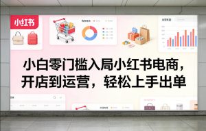 小白零门槛入局小红书电商，开店到运营，轻松上手出单-21资源库