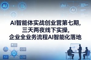 AI智能体实战创业营第七期，三天两夜线下实操，企业全业务流程AI智能化落地（26年1月20-22号）-21资源库