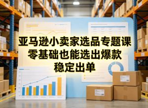 亚马逊小卖家选品专题课，零基础也能选出爆款，稳定出单-21资源库