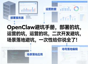 OpenClaw小龙虾避坑手册，部署的坑，运营的坑，二次开发避坑，场景落地避坑，一次性给你说全了！-21资源库