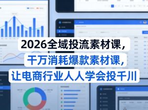2026全域投流素材课，干万消耗爆款素材课，让电商行业人人学会投千川-21资源库