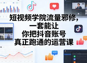 短视频学院流量邪修，一套能让你把抖音账号真正跑通的运营课-21资源库