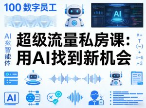 你的AI数字员工100个智能体，超级流量私房课，用AI找到新机会-21资源库
