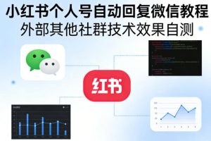 小红书个人号自动回复微信教程，外部其他社群技术，效果自测-21资源库