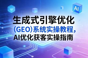 生成式引擎优化（GEO）系统实操教程，AI优化获客实操指南-21资源库