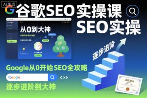 谷歌SEO实操课，Google从0开始SEO全攻略，逐步进阶到大神（更新26年）-21资源库