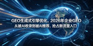 GEO生成式引擎优化，2026年企业GEO从被AI收录到被AI推荐，抢占新流量入口-21资源库