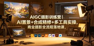 AIGC摄影训练营|AI置景+合成精修+多工具实操,商业摄影全流程落地课-21资源库