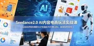 Seedance2.0 AI内容电商玩法实战课|从底层逻辑到爆款SOP批量起号打爆GMV,直接复制变现-21资源库