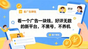看一个广告一块钱,好评无数的新平台,不黑号,不养机,一部手机一天撸几十,可矩阵【揭秘】-21资源库