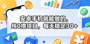 安卓手机就能做的，纯0撸项目，每天稳定30+-21资源库