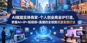 AI赋能实体商家·个人创业商业IP打造，掌握AI+IP+短视频+直播的全链路流量变现打法-21资源库