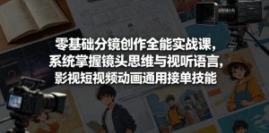 零基础分镜创作全能实战课,系统掌握镜头思维与视听语言,影视短视频动画通用接单技能-21资源库